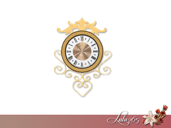 Sims 3 — Cottage Office Clock by Lulu265 — Part of the Cottage Office Set Fully CAStable Made by Lulu265 for TSR Please