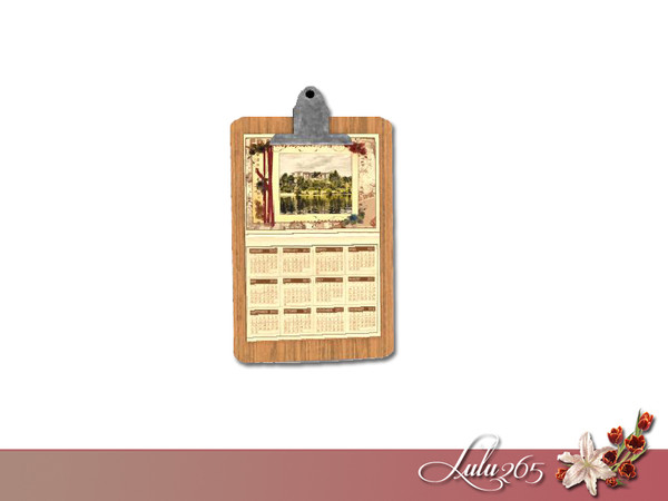 Sims 3 — Cottage Living Decor Calender by Lulu265 — part of the Cottage Office Set Fully CAStable made by Lulu265 for TSR