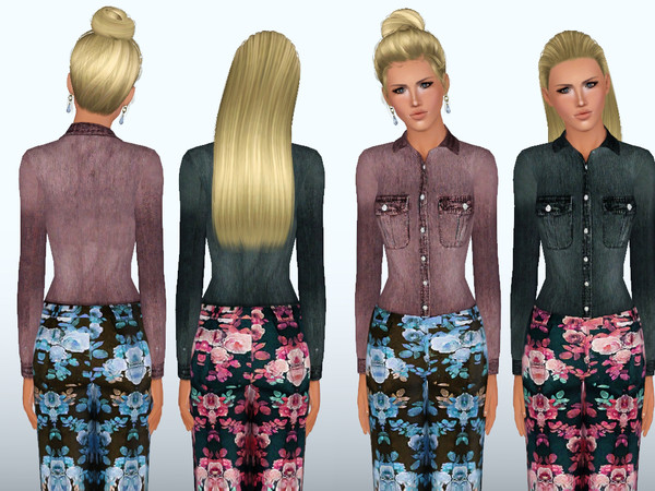 Sims 3 — WOW SET/2 by ShakeProductions — Denim stylish shirt.