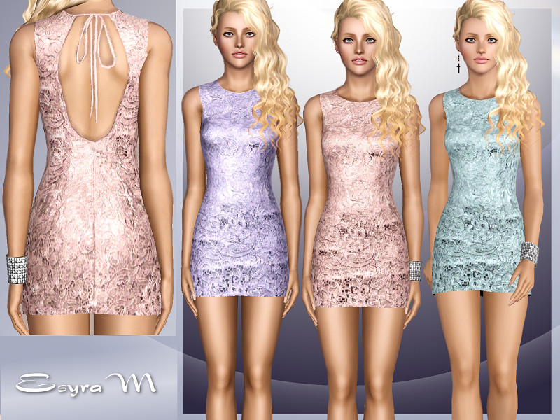 The Sims Resource - Mini Lace Dress