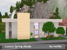 Sims 3 — Luxury Spring Abode by Roxilla2 — Bright, modern home with a spring inspired style. Garage, pool, garden, deck,
