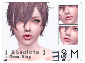 Sims 3 — [ Absolute ] - Nose Ring by Screaming_Mustard — Nose ring for male and female teen, young adult and adult Sims.