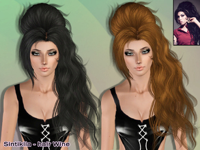Sims 3 — Sintiklia - Female hair Wine by SintikliaSims — T/YA/A/E With breast sliders Inspired from Amy Winehouse