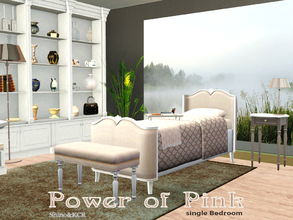 Sims 3 — Single Bedroom Power of Pink by ShinoKCR — Here is my single Bedroom for the Power of Pink Series. The meshes