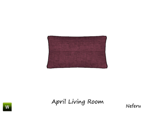 Sims 3 — April cushion by Neferu2 — Decorative cushion April livingroom_by Neferu_TSR
