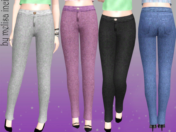Sims 3 — Denim Pants  by melisa_inci — Never sacrifice comfort for fashion; these knit denim jeggings comfortably balance