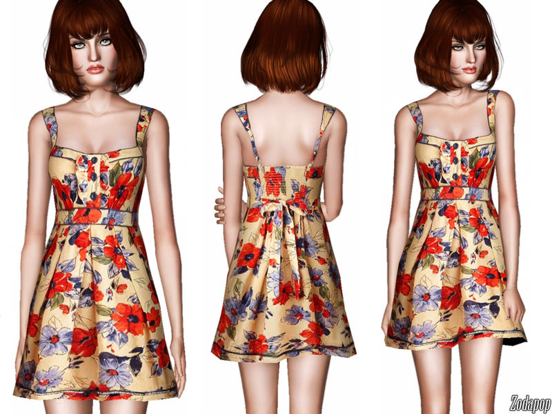 zodapop's Embellished Floral A-line Dress