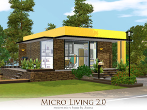 Sims 3 — Micro Living 2.0 by Lhonna — Micro Living 2.0 is as small as possible modern house for two Sims. Although the