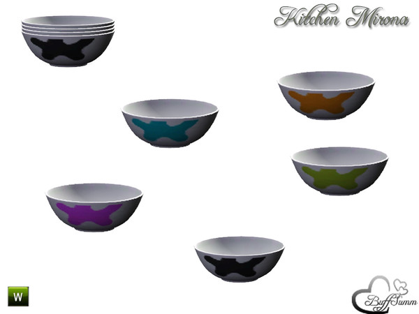 Sims 3 — Kitchen 'Mirona' Dinnerware Bowl S by BuffSumm — Part of the *Kitchen 'Mirona'* Created by BuffSumm @ TSR