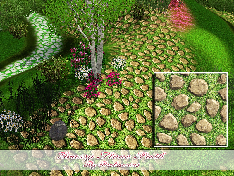The Sims Resource Grassy Stone Path