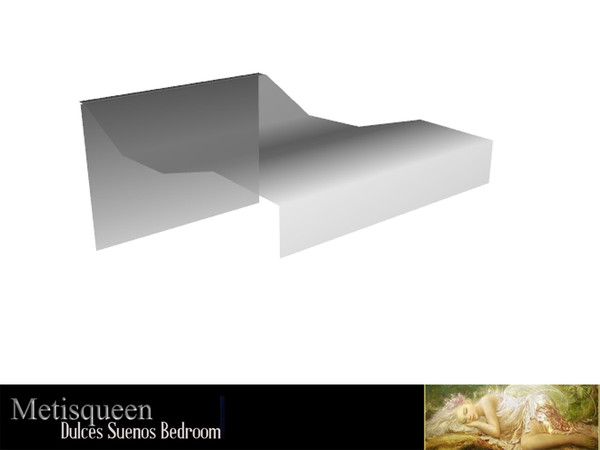 Sims 3 — Metisqueen_DulcesSuenosBedCurtain by metisqueen2 — White sheer curtain to accessorize the dulces suenos canopy