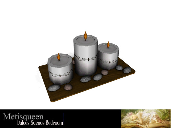 Sims 3 — Metisqueen_DulcesSuenosBedroomDecorativeCandles by metisqueen2 — Create beautiful ambiance and add a sense of