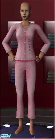 Sims 2 — Pink Sweet Dreams PJ by Kiko - 04 by Kikowiko — Sweet on the front Dreams on the back. Part os a set of 6