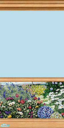 Sims 2 — Summer Garden Murals - 03b by elektra274 — 3b of 18 total painted walls.