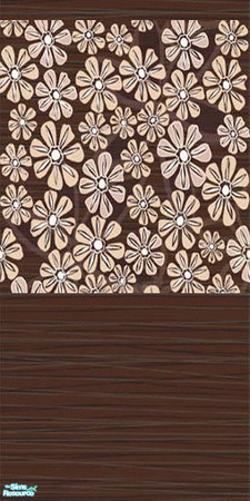 Sims 2 — Euphoria - wallpaper 4 by Mekhi — Dark brown, flowery wallpaper, part of my Euphoria set. Enjoy!