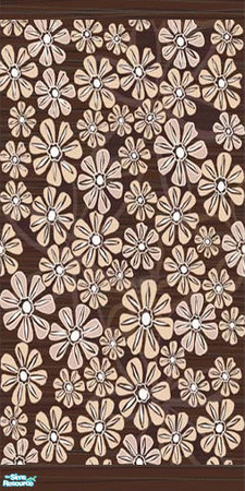 Sims 2 — Euphoria - wallpaper 3 by Mekhi — Dark brown, flowery wallpaper, part of my Euphoria set. Enjoy!