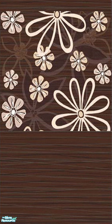 Sims 2 — Euphoria - wallpaper 2 by Mekhi — Dark brown, flowery wallpaper, part of my Euphoria set. Enjoy!
