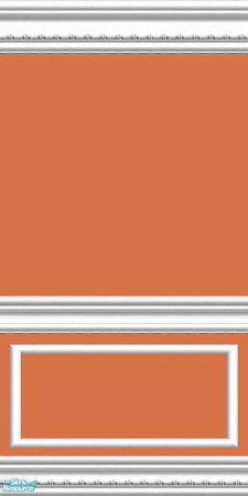 Sims 2 — jsf2OrangeWR by jsf — Fresh, bright and clean summer orange paint in my White wainscoted moulding. Matching