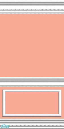 Sims 2 — jsf2LightCoralWR by jsf — Fresh and clean summer light coral paint in my White wainscoted moulding. Matching