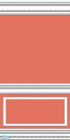 Sims 2 — jsf2CoralWR by jsf — Fresh and clean summer coral paint in my White wainscoted moulding. Matching jsf2TileCoral