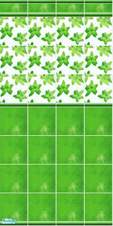 Sims 2 — Green Apple - wall 1 by Mekhi — Part of my Green Apple set, enjoy!