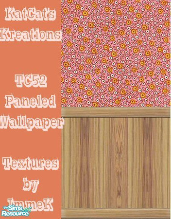 Sims 2 — TC52 - Groovy Paneled Wallpaper by KatCat — Paneled wallpaper to match TC52 objects.