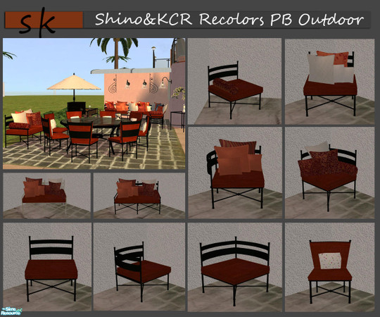 Sims 2 — PB Outdoor - recolors - polstery - red by ShinoKCR — This is a red recolor for the Polstery of our Potterybarn