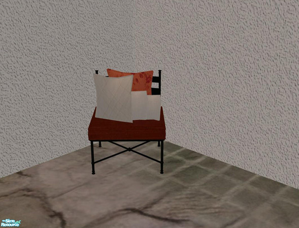 Sims 2 — PB Outdoor - recolors - polstery - red - Pillows Armchair by ShinoKCR — 