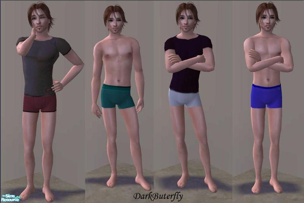 Sims 2 — Collection_M02 by darkbuterfly — 4 underwears for men. No meshes or ep required. Enjoy!