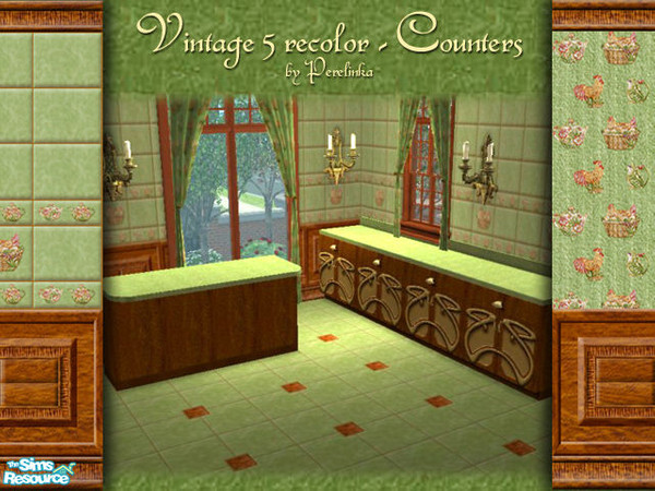Sims 2 — Vintage 5 Dining - counters by perelinka — Dining: counters recolor - Vintage 5