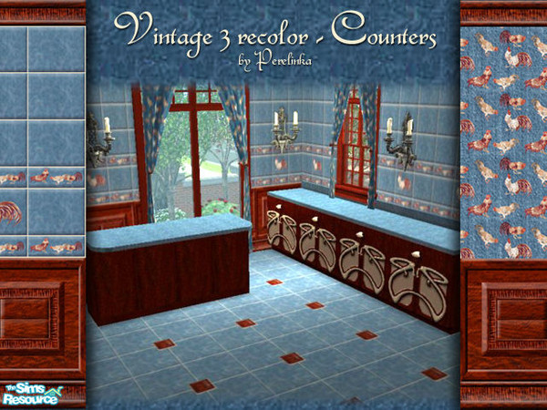 Sims 2 — Vintage 3 Dining - counters by perelinka — Dining counters recolor - Vintage 3