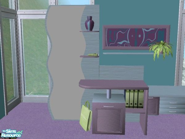 Sims 2 — Lilac Modern Hall Floor Mirror - 3 by brena31 —  The modern hall floor mirror in shades of blue, purple, and