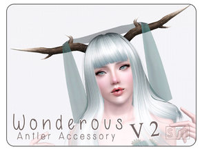 Sims 3 — [ Wonderous ] - V2 Antlers by Screaming_Mustard — Unique antlers accessory for creating alternative Sims. For