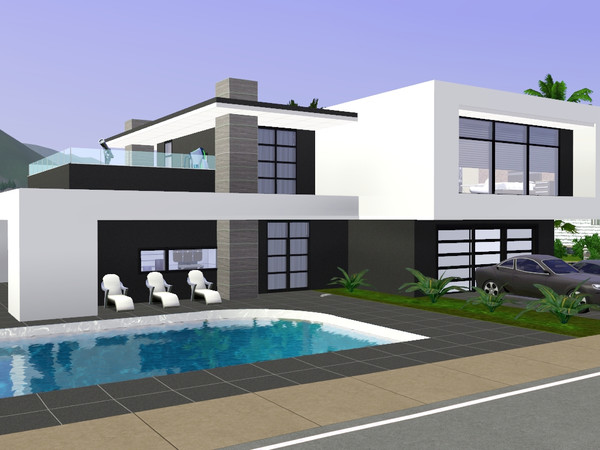 Sims 3 — Ferara by Aldo852 — Ferara is a large modern 2 bedrooms house on two floors for large Sims Family. All major