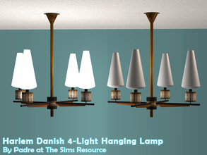 Sims 2 — Harlem II - Danish 4-point Ceiling Light by Padre — More Mid Century style items for your cool mid-century sims