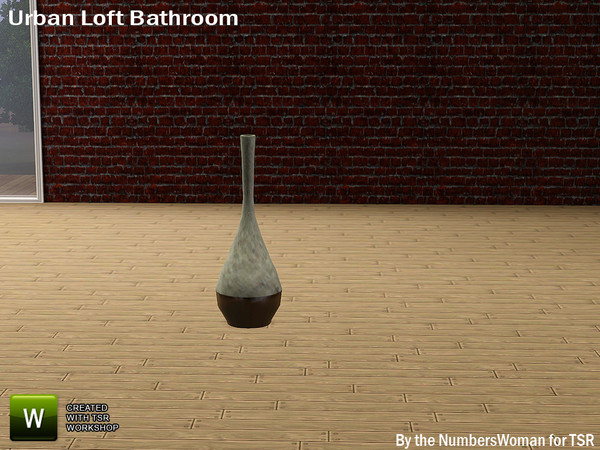 Sims 3 — Modern Urban Rustic Loft Bathroom Vase by TheNumbersWoman — Urban life, urban times, urban living.The