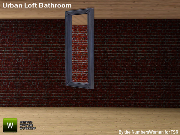Sims 3 — Modern Urban Rustic Loft Bathroom Mirror by TheNumbersWoman — Urban life, urban times, urban living.The