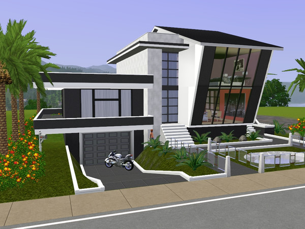 Sims 3 — Modern Touch by Aldo852 — Modern Touch is a large modern 3 bedrooms house on two floors for large Sims Family.