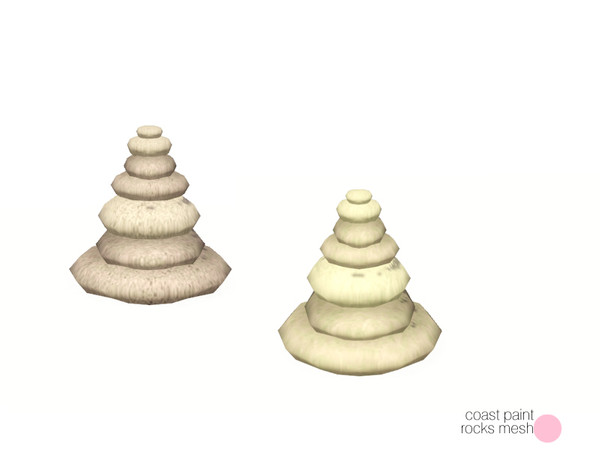Sims 3 — Coast Paint Rocks Mesh by DOT — Coast Paint Rocks Mesh by DOT of The Sims Resource