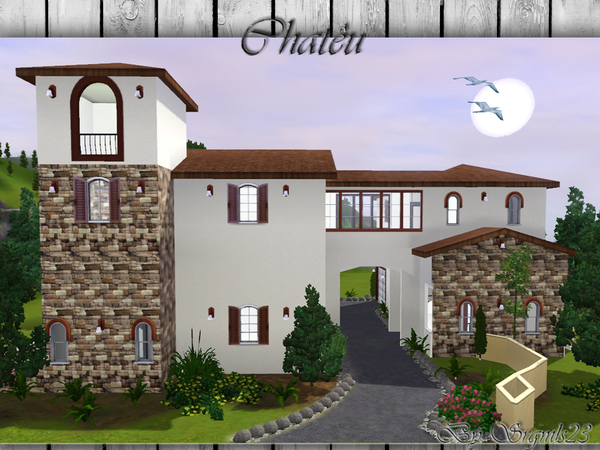 Sims 3 — Chateu by srgmls23 — A beautiful home, with a rustic style, but a mixture of romantic ... with 2 bedrooms and 2