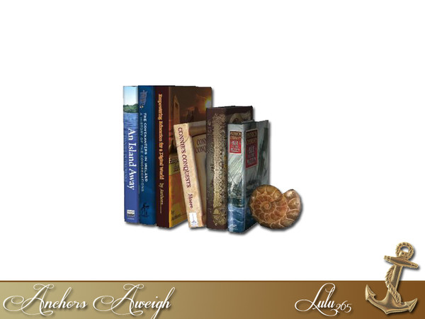 Sims 3 — Anchors Aweigh Decor Books by Lulu265 — Part of the Anchors Aweigh Set Made by Lulu265 for TSR