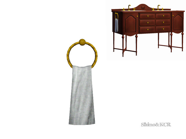 Sims 3 — Bathroom New Orleans - Towelrack for Sink by ShinoKCR — move it with moveobjects on and ALT