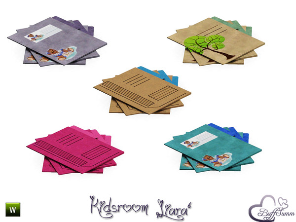 Sims 3 — Kidsroom 'Liara' Stack of Folders by BuffSumm — Inspiration. Elegance. Beautiful. Magic. Chic. Romantic. Just