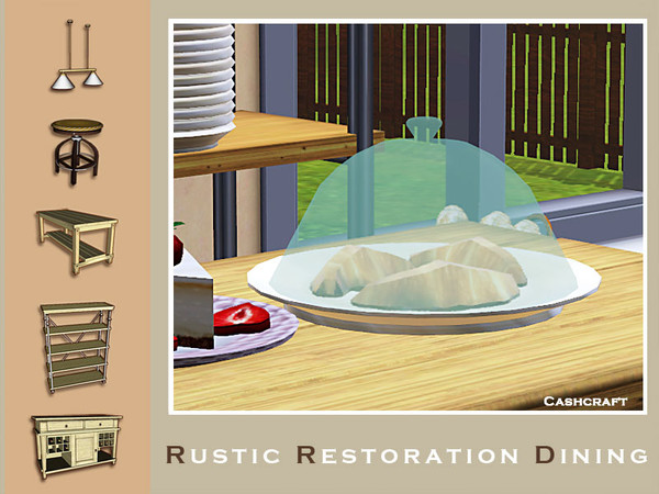 Sims 3 — Rustic Restoration Croissants by Cashcraft — Clutter for your kitchen, fresh baked croissants. Created for TSR.