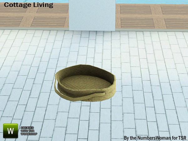 Sims 3 — Cottage Living Pillow Basket by TheNumbersWoman — Quaint and Stylish Furniture.The NumbersWoman at TSR.