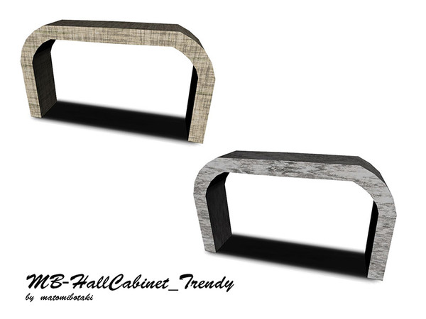Sims 3 — MB-HallCabinet_Trendy by matomibotaki — MB-HallCabinet_Trendy,new modern 2x1 curved hallway cabinet mesh,