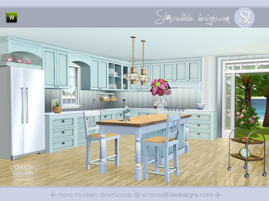 Sims 3 - Coastal Kitchen by SIMcredible! 