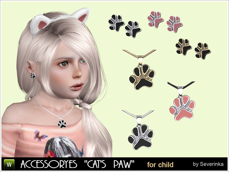 skraber Betinget Hjemland The Sims Resource - Accessories set for kids Cat's Paw