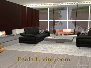 Sims 3 — Livingroom Paola by ShinoKCR — Contemporary Livingroom with a hanging Loveseat - inspired by Paola Lenti. While