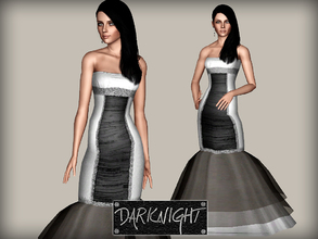 Sims 3 — Mermaid Satin Dress by DarkNighTt — Mermaid Satin Dress for your ''Elegant'' sims. Have 4 recolorable parts and